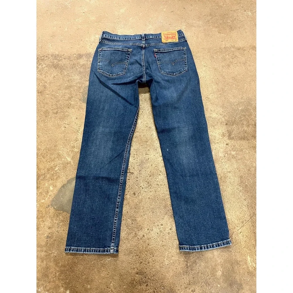 Levi's 514 Straight Leg Jeans Mens 34x30 Blue Denim‎ Cotton Stretch Mid Rise